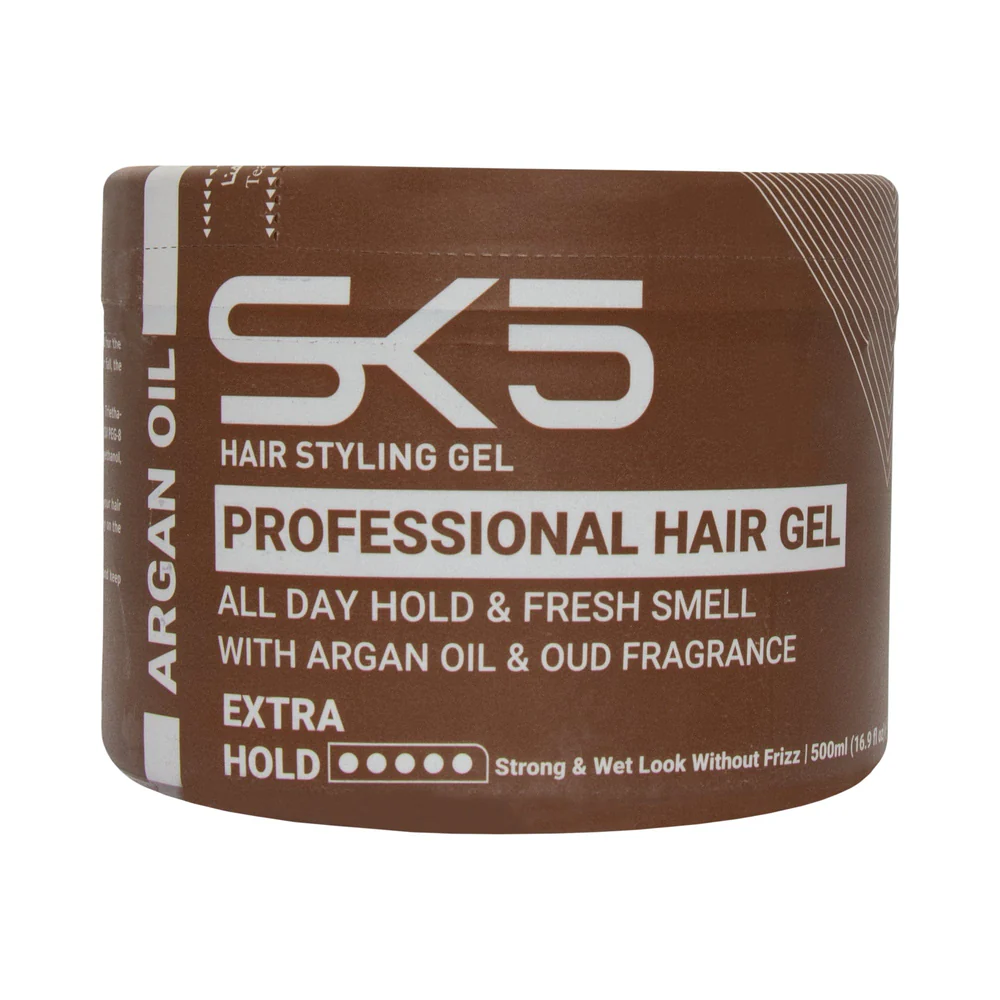 SK5 Argan Styling Gel 500ml – Hydrating, Anti-Frizz & Long-Lasting Hold