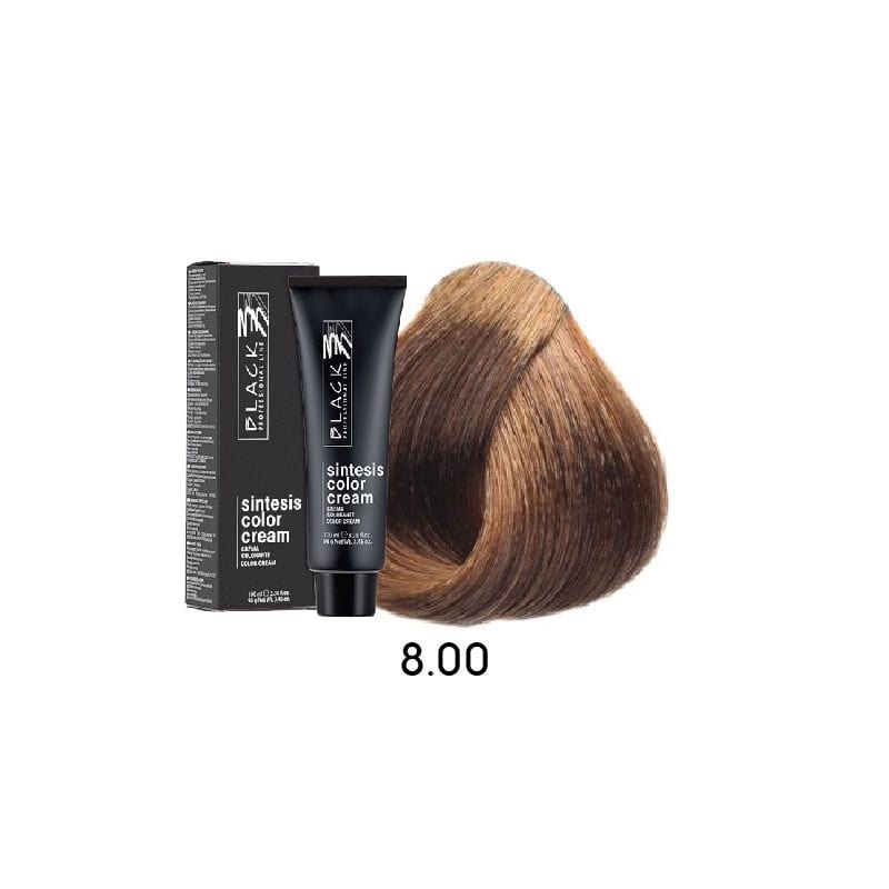 Black Professional Line Sintesis 8.00 Intense Light Blonde Hair Color Cream – 100ml