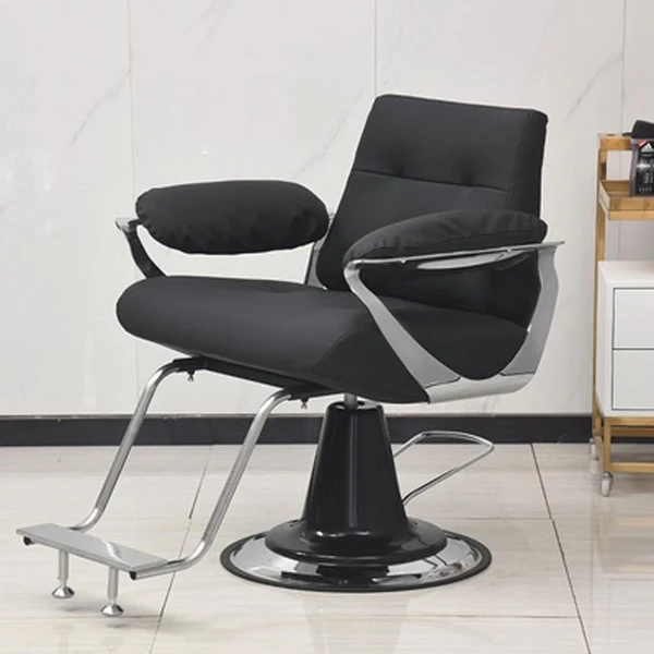 Global Star Salon Chair – Hydraulic Barber Chair for Business or Home, Luxury Black Hair Salon Chair with Lifting and Rotating Features