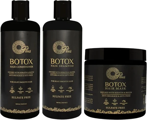 Oplus Botox Hair Treatment Kit – Shampoo, Conditioner and Hair Mask (1500ml Total)