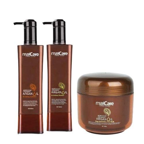 مجموعة زيت الأرغان لتغذية الشعر من ماكس كير 3 في 1