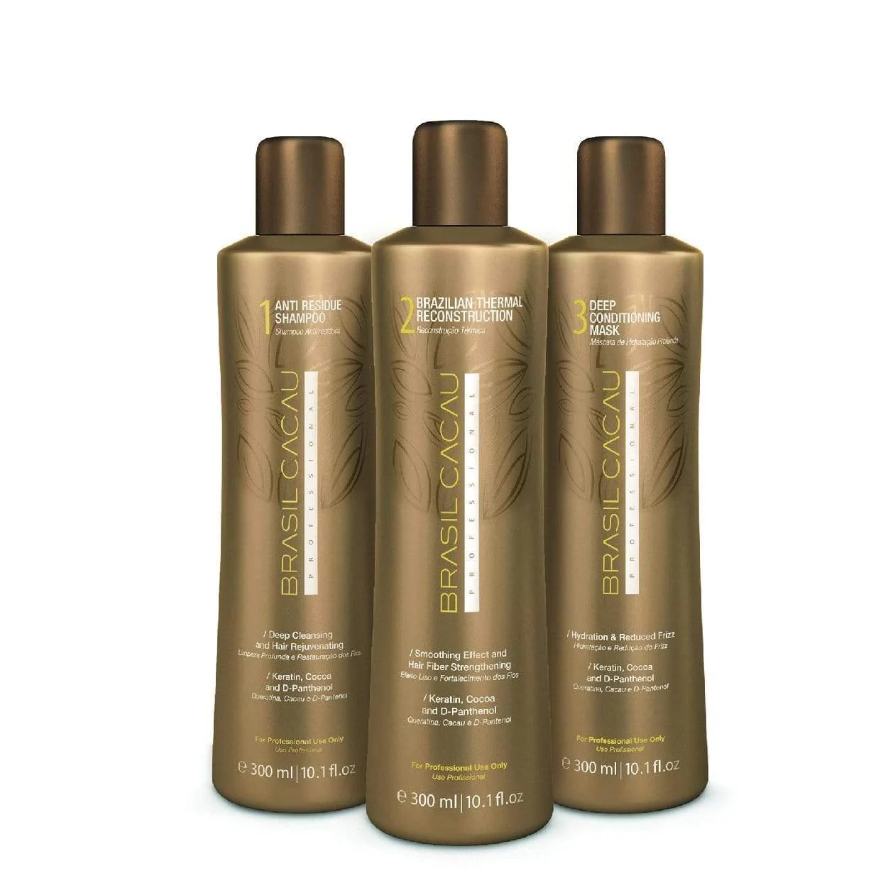 Brasil Cacau Brazilian Thermal Reconstruction Keratin Kit x3 – 300ml