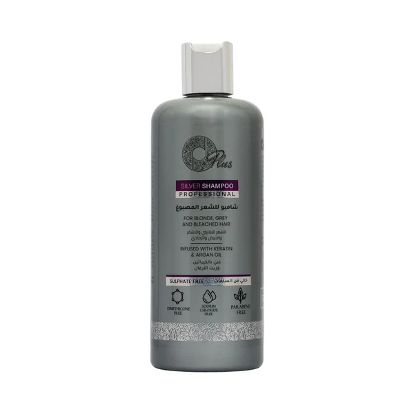 OPlus Sulfate Free Silver Shampoo Infused With Keratin & Argan Oil 500ml