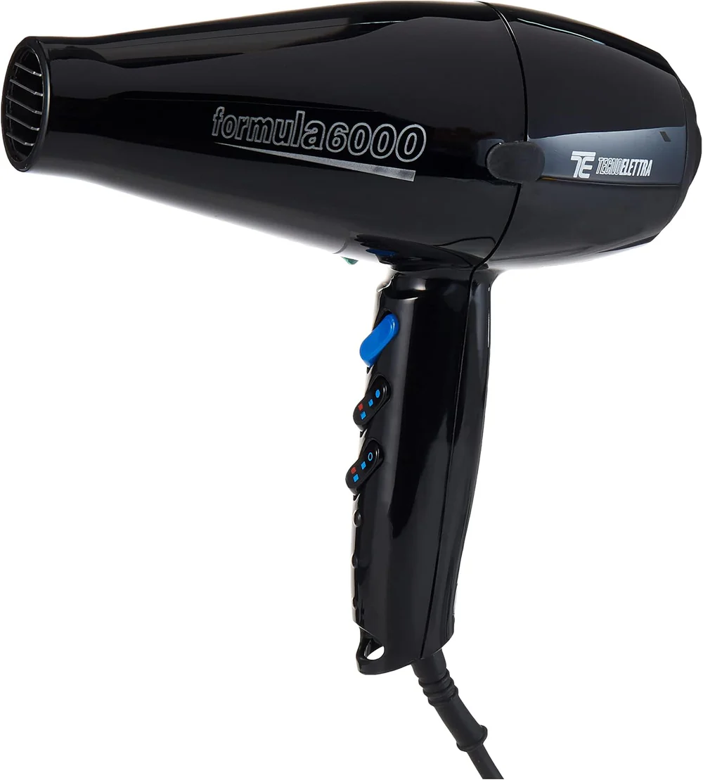 Tecno Dry Formula 6000 Professional Hair Dryer 2500W Black – Salon-Quality Results at Home