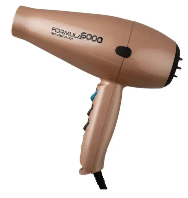 Tecno Dry Formula 6000 Professional 2500W Hair Dryer in Orange – Rapid Drying & Precise Styling for Salon-Quality Results