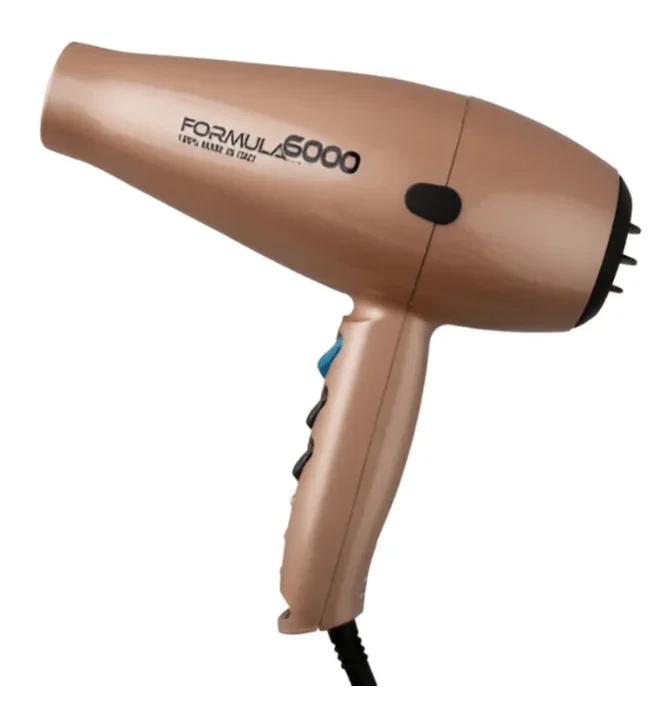 Tecno Dry Formula 6000 Professional 2500W Hair Dryer in Orange – Rapid Drying & Precise Styling for Salon-Quality Results