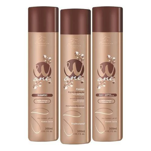 Floractive W One Nano Protein Hair Straightening Set 1×3 300ml (Shampoo, Conditioner and Protein)