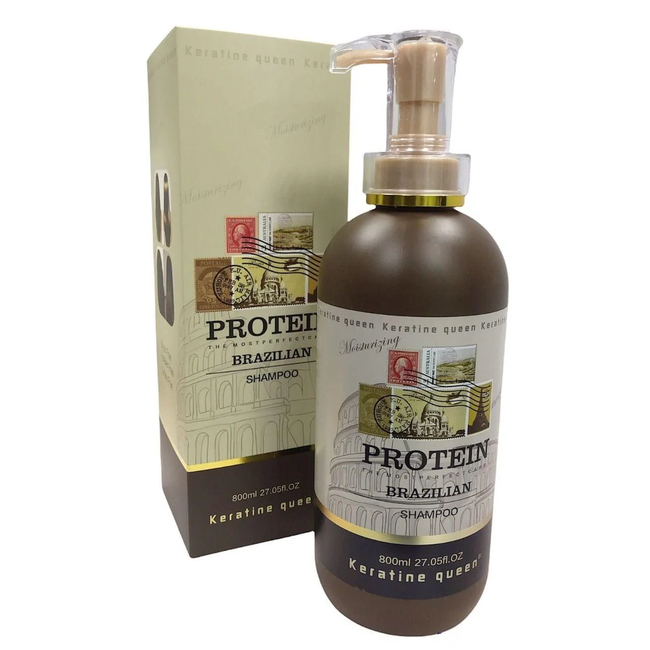 Keratine Queen Moisturizing Protein Brazilian Shampoo Light 800ml