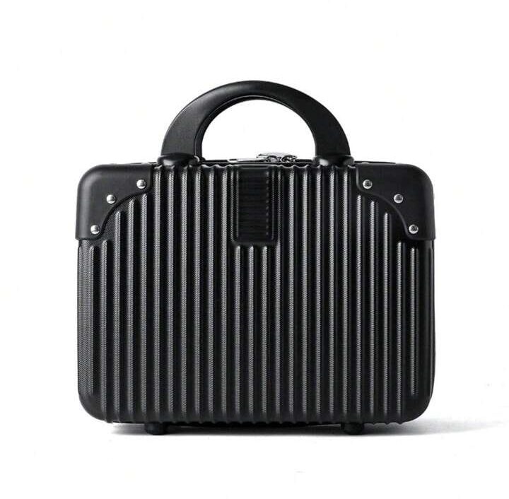 Globalstar Portable Hard Shell Cosmetic Travel Case – Mini ABS Makeup Bag with Elastic Band