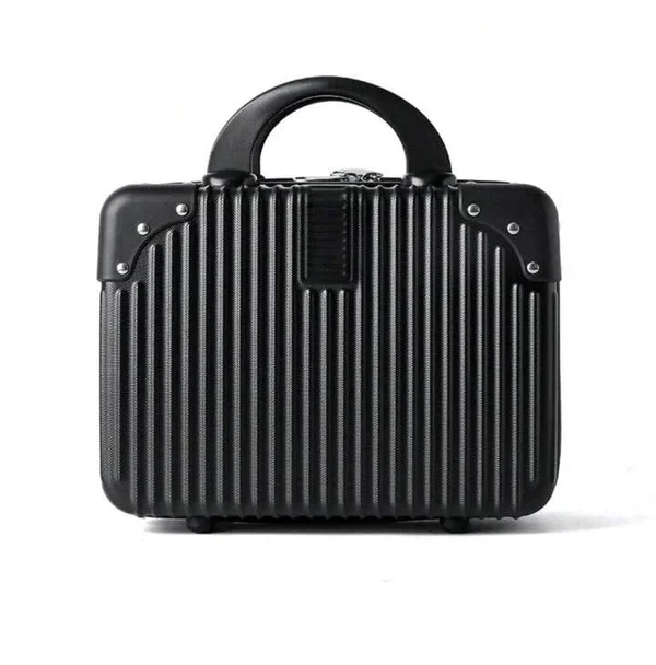 Globalstar Portable Hard Shell Cosmetic Travel Case – Mini ABS Makeup Bag with Elastic Band