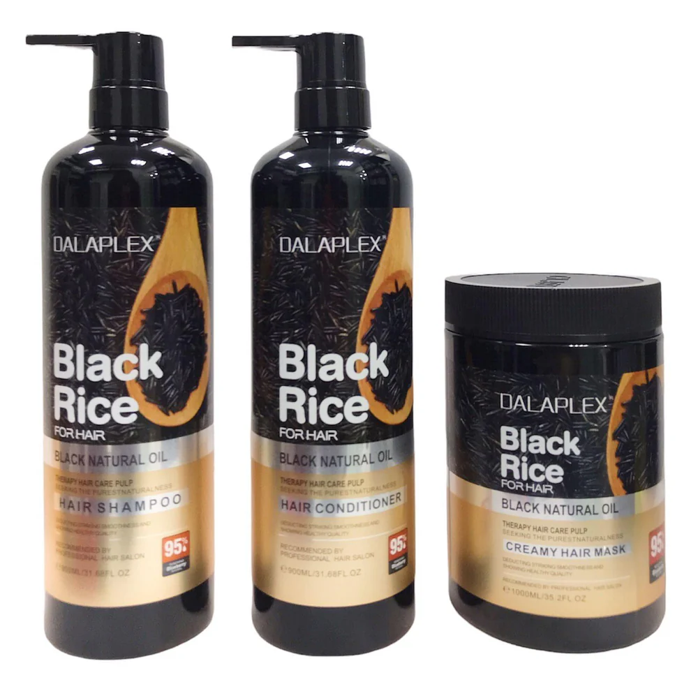 Dalaplex Black Natural Oil Black Rice Hair Care Set 1×3