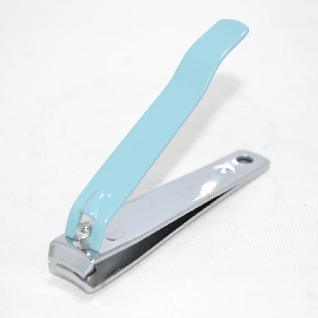 Globalstar Stainless Steel Nail Cutter with Sky Blue Grip – Precision Grooming