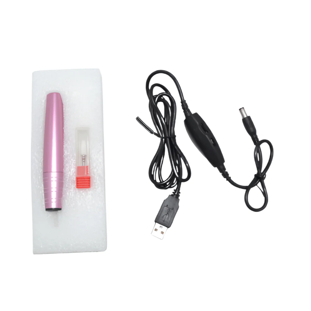 Globalstar Professional Pink Electric Nail Drill Pen – Portable Manicure & Pedicure Tool for Salon-Quality Results at Home
