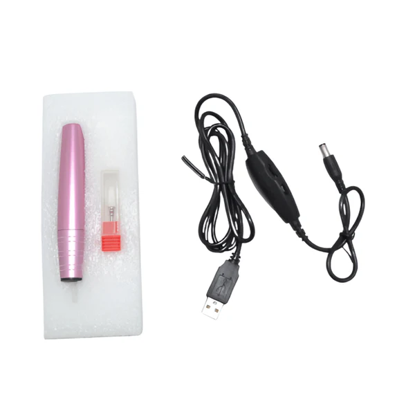 Globalstar Professional Pink Electric Nail Drill Pen – Portable Manicure & Pedicure Tool for Salon-Quality Results at Home