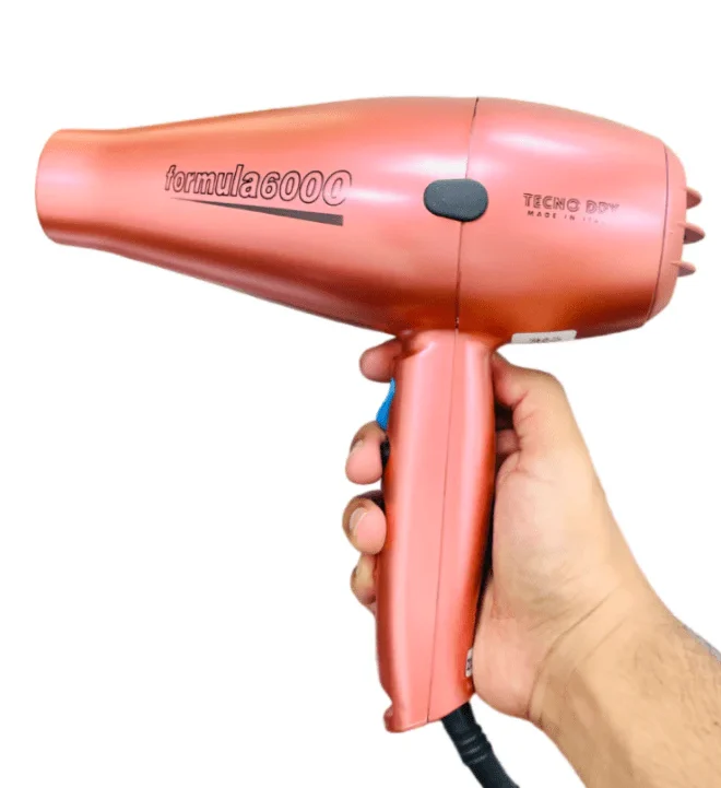 Tecno Dry Formula 6000 Pink Hair Dryer 2500W – Professional-Grade Styling Tool for Rapid Drying and Elegant Results