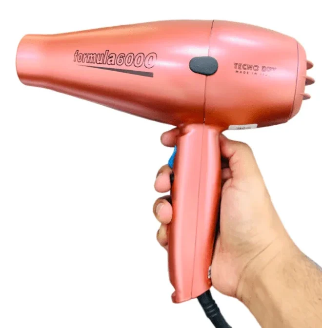 Tecno Dry Formula 6000 Pink Hair Dryer 2500W – Professional-Grade Styling Tool for Rapid Drying and Elegant Results