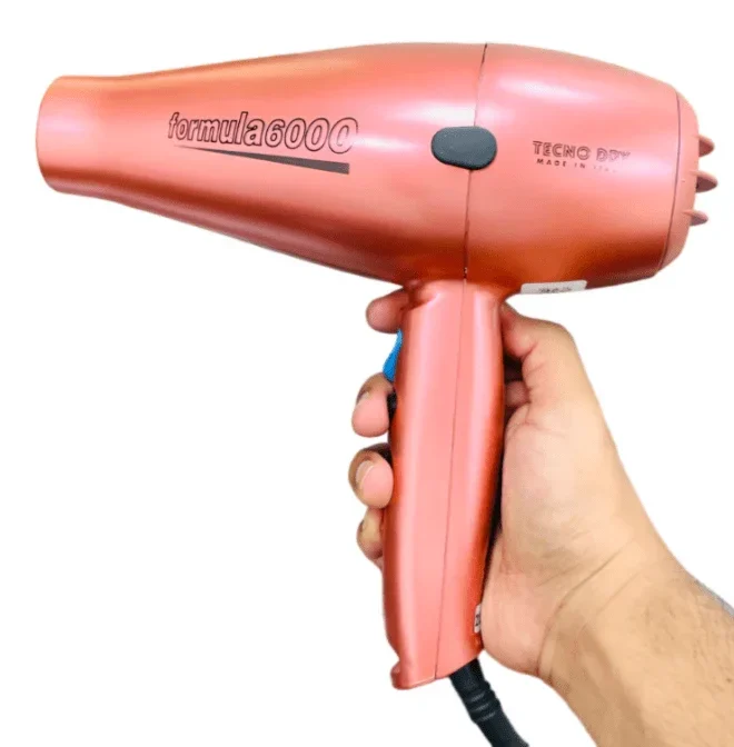 Tecno Dry Formula 6000 Pink Hair Dryer 2500W – Professional-Grade Styling Tool for Rapid Drying and Elegant Results