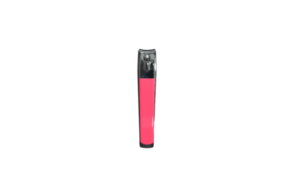 Globalstar Easy Grip Nail Clipper – Stainless Steel with Pink Rubber Handle