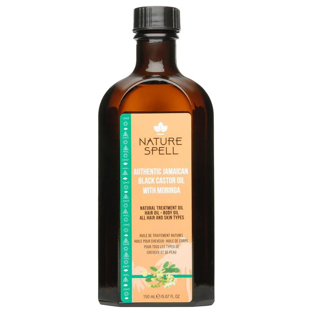 Nature Spell Authentic Jamaican Black Castor Oil With Moringa For Hair & Skin 150ml